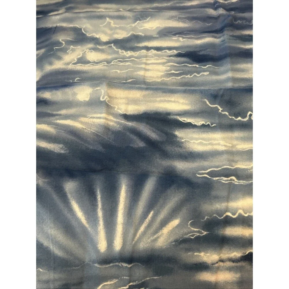 Hoffman Natures Element Cotton Quilting Fabric Sun Ray Sunrise Cloud Screenprint